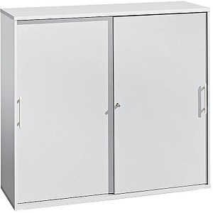 HAMMERBACHER Schiebetürenschrank lichtgrau 2 Fachböden 120,0 x 40,0 x 110,0 cm