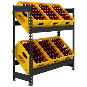 Simonrack Getränkekistenregal SIMONBOTTLE 2 8425437129582 anthrazit 100,0 x 30,0 x 100,0 cm