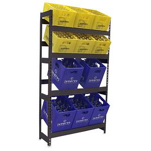 Simonrack Getränkekistenregal SIMONBOTTLE 4 8425437129704 anthrazit 100,0 x 30,0 x 200,0 cm