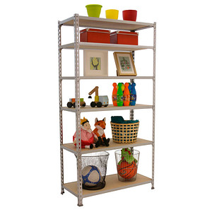 Simonrack Schwerlastregal MADERCLICK SUPERPLUS 6 8435104975268 silber, braun 110,0 x 40,0 x 250,0 cm