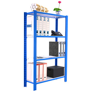 Simonrack Schwerlastregal OFFICCLICK 4 8435104916407 blau, weiß 90,0 x 30,0 x 150,0 cm