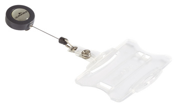 DURABLE Namensschild, mit Ausweishalter, 85 x 54 mm Ausweiskartenhalter mit rüc