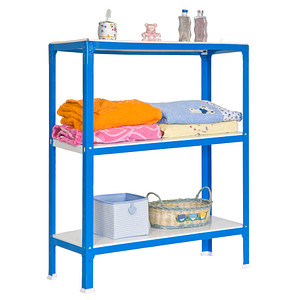 Simonrack Schwerlastregal SIMONHOME CLICK COLOR PLUS 3 8435104940259 blau, weiß 100,0 x 30,0 x 90,0 cm