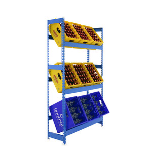 Simonrack Getränkekistenregal SIMONBOTTLE 3 8435104962466 blau 100,0 x 30,0 x 180,0 cm