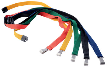 DURABLE Textilband SOFT COLOURS, gelb mit Sicherheitsverschluß und Karabinerhak