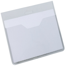 DURABLE Namensschilderhülle 60 x 90 mm - Transparent - PVC - Landschaft - Oben 