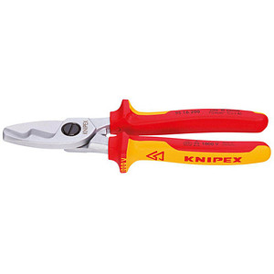 KNIPEX Kabelschere VDE mit Doppelschneide 95 16 200 4003773026761 verchromt 20,0 cm