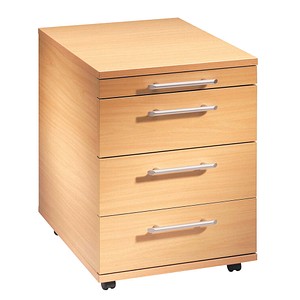 HAMMERBACHER Basic 1606 Rollcontainer buche 4 Auszüge 42,8 x 58,0 x 59,0 cm