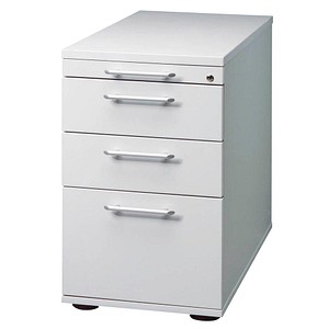 HAMMERBACHER Solid Standcontainer lichtgrau 4 Auszüge 42,8 x 80,0 x 72,0 - 76,0 cm