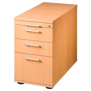 HAMMERBACHER Solid Standcontainer buche 4 Auszüge 42,8 x 80,0 x 72,0 - 76,0 cm