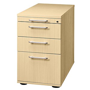 HAMMERBACHER Solid Standcontainer ahorn 4 Auszüge 42,8 x 80,0 x 72,0 - 76,0 cm