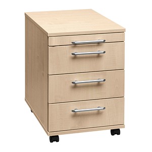 HAMMERBACHER Basic 1606 Rollcontainer ahorn 4 Auszüge 42,8 x 58,0 x 59,0 cm