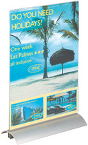 DURABLE Tischaufsteller PRESENTER, DIN A5, transparent aus hochwertigem Alumini