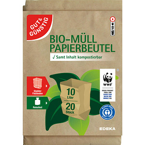 GUT&GÜNSTIG Bio-Müllbeutel 10,0 l braun, 20 St.