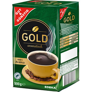 GUT&GÜNSTIG Gold Kaffee, gemahlen Arabicabohnen 500,0 g