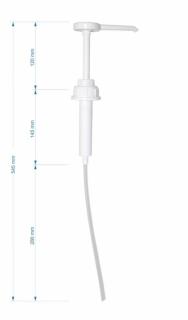 Dosierpumpe für 20-, 25- und 30-Liter-Kanister, ca. 30 ml pro Hub, Ansaugschlauch 31 cm individuell kürzbar | DIN 61 Montage-Stückliste aus Artikel ||99067|| + ||99175||