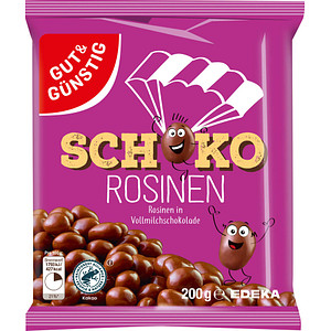 GUT&GÜNSTIG Schoko Rosinen Schokofrüchte 200,0 g