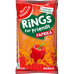 GUT&GÜNSTIG Kartoffelringe Paprika Chips 100,0 g