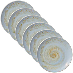 6 HEART & SOUL Dessertteller Perfect Match Breeze blau 21,0 cm