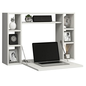 VCM my office Wandila Wandschreibtisch weiß rechteckig hängend 90,0 x 20,0/67,0 cm