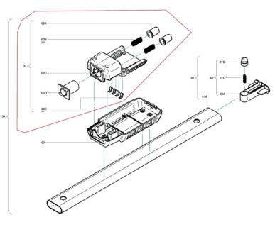 Zubehör/Ersatzteil: Batteriehalter komplett passend für: Floorwash Bodenreinigungsmaschine FB25/FB35 (02)