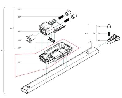 Zubehör/Ersatzteil: Befestigungsschale für Batteriehalter passend für: Floorwash Bodenreinigungsmaschine FB25/FB35 (03) 