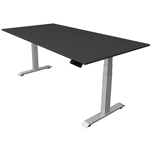 Kerkmann Move 4 elektrisch höhenverstellbarer Schreibtisch anthrazit rechteckig, T-Fuß-Gestell silber 200,0 x 100,0 cm