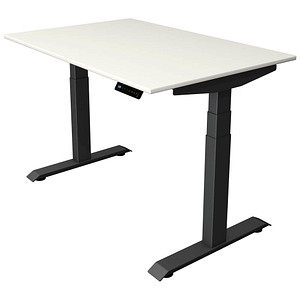 Kerkmann Move 4 elektrisch höhenverstellbarer Schreibtisch weiß rechteckig, T-Fuß-Gestell grau 120,0 x 80,0 cm