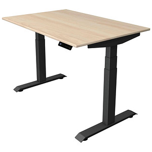 Kerkmann Move 4 elektrisch höhenverstellbarer Schreibtisch ahorn rechteckig, T-Fuß-Gestell grau 120,0 x 80,0 cm