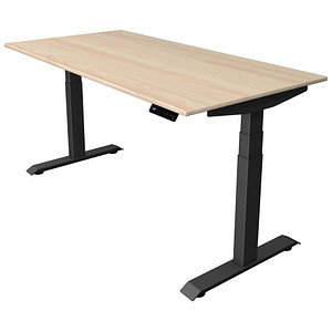 Kerkmann Move 4 elektrisch höhenverstellbarer Schreibtisch ahorn rechteckig, T-Fuß-Gestell grau 160,0 x 80,0 cm