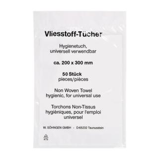 Vliesstoff-Tücher 200 x 300 mm | 50 Stück/Pack Hygienetuch, universell verwendbar,  Jetzt 50 Stück statt 10 Stück/Pack