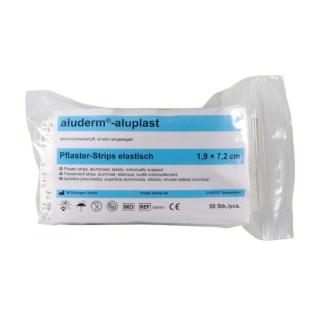 aluderm® -aluplast elastisch, 1,9 x 7,2 cm | 50 Stück einzeln eingesiegelt Strip