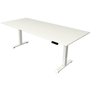 Kerkmann Move 4 elektrisch höhenverstellbarer Schreibtisch weiß rechteckig, T-Fuß-Gestell weiß 225,0 x 100,0 cm