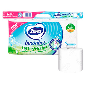 Zewa Toilettenpapier bewährt Lufterfrischer 3-lagig 8 Rollen