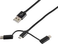 S-CONN 14-50068 1m USB A Micro-USB B Männlich Männlich Schwarz USB Kabel (14-50