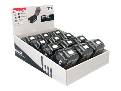 MAKITA Display 12x Impact Black Bit-Set 31-tlg.