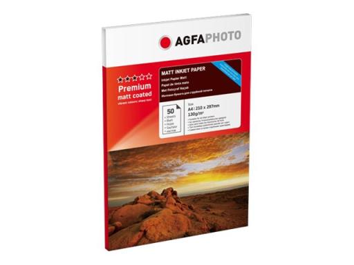AGFA AP13050A4M AP TINTENSTRAHL-PAPIER A4 50Blatt 130gr matt Karton Verpackung 