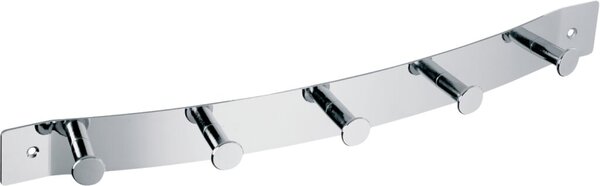 Wand-Garderobenleiste Metall,verchromt leicht gebogen,stabile Ausführung