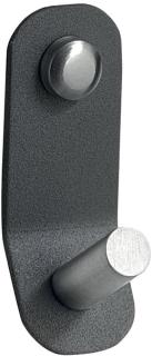 Garderobenhaken zur Wandbefestigung Eisen, Satin grau