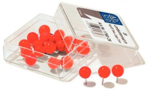 Markierungs-/Rundkopf-/Landkartennadel Kopfd.5mmx16mm rot