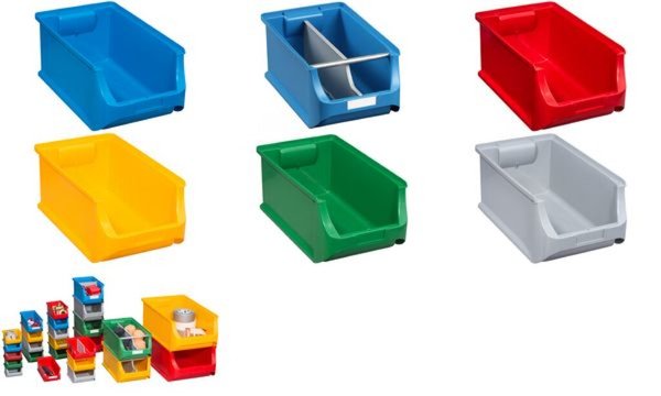 ALLIT Sichtlagerkasten ProfiPlus Box 4, aus PP, grün Größe 4, Nutzlast: 25 kg, 