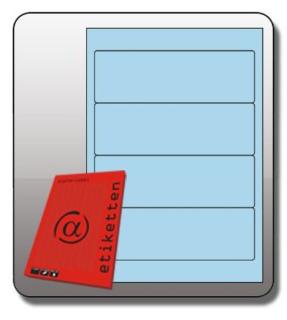 Rückenschilder, SK kurz, breit, 190x61mm, blau