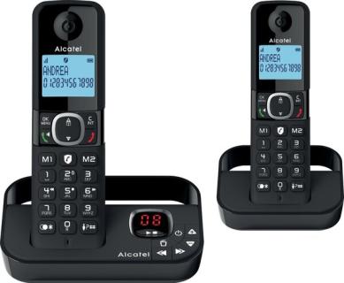 Telefon mit Arufbeantworter F860 Duo Voice DE, schwarz, Freisprechfunktion