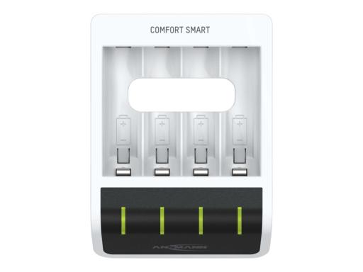 ANSMANN Comfort Smart Rundzellen-Ladegerät inkl. Akkus NiMH Micro (AAA), Mignon