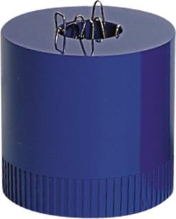 Büroklammernspender clipboy royalblau magnetisch mit Klammern