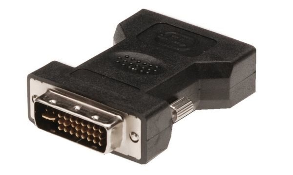 ASSMANN 200x DVI auf VGA Adapter schwarz DVI-I 24+5 Stecker auf VGA HD15 Buchse