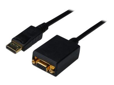 ASSMANN Adapterkabel DisplayPort Stecker auf VGA HD15 Buchse 0,15m AWG28 doppel