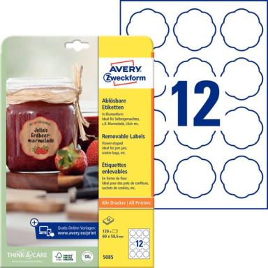 AVERY ZWECKFORM Runde Etik.60x59,5mm (5085)