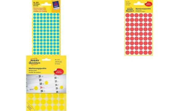 AVERY Zweckform Markierungspunkte, Durchmesser 8 mm, orange (7203178)