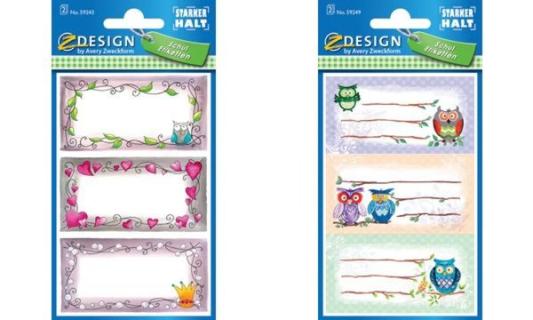 AVERY Zweckform ZDesign Buchetikett en Eule (72059249)